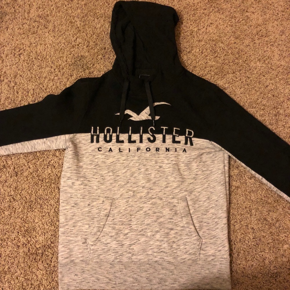 Hollister Hoodie Grey And Black Men’s